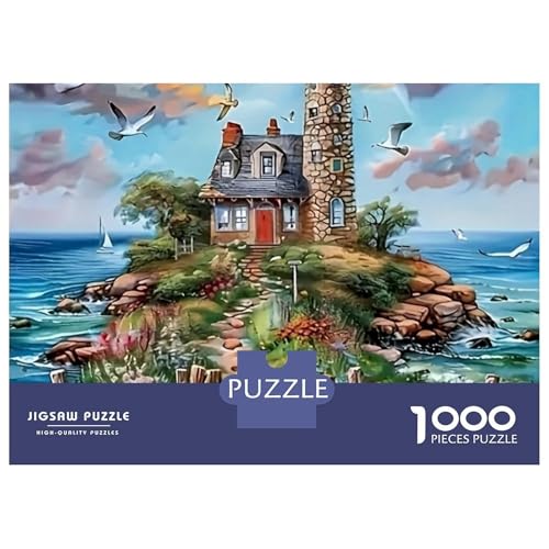 Rompecabezas para adultos de 1000 piezas: entrena tu mente con el paisaje marino de 38x26 cm 2
