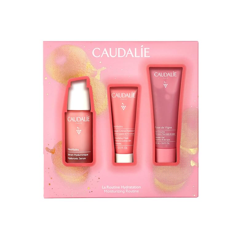 Caudalie Vinohydra Serum - Juego de cuidado de la piel de 30 ml, suero Vinohydra de tamaño completo + 2 productos de tamaño de viaje gratis