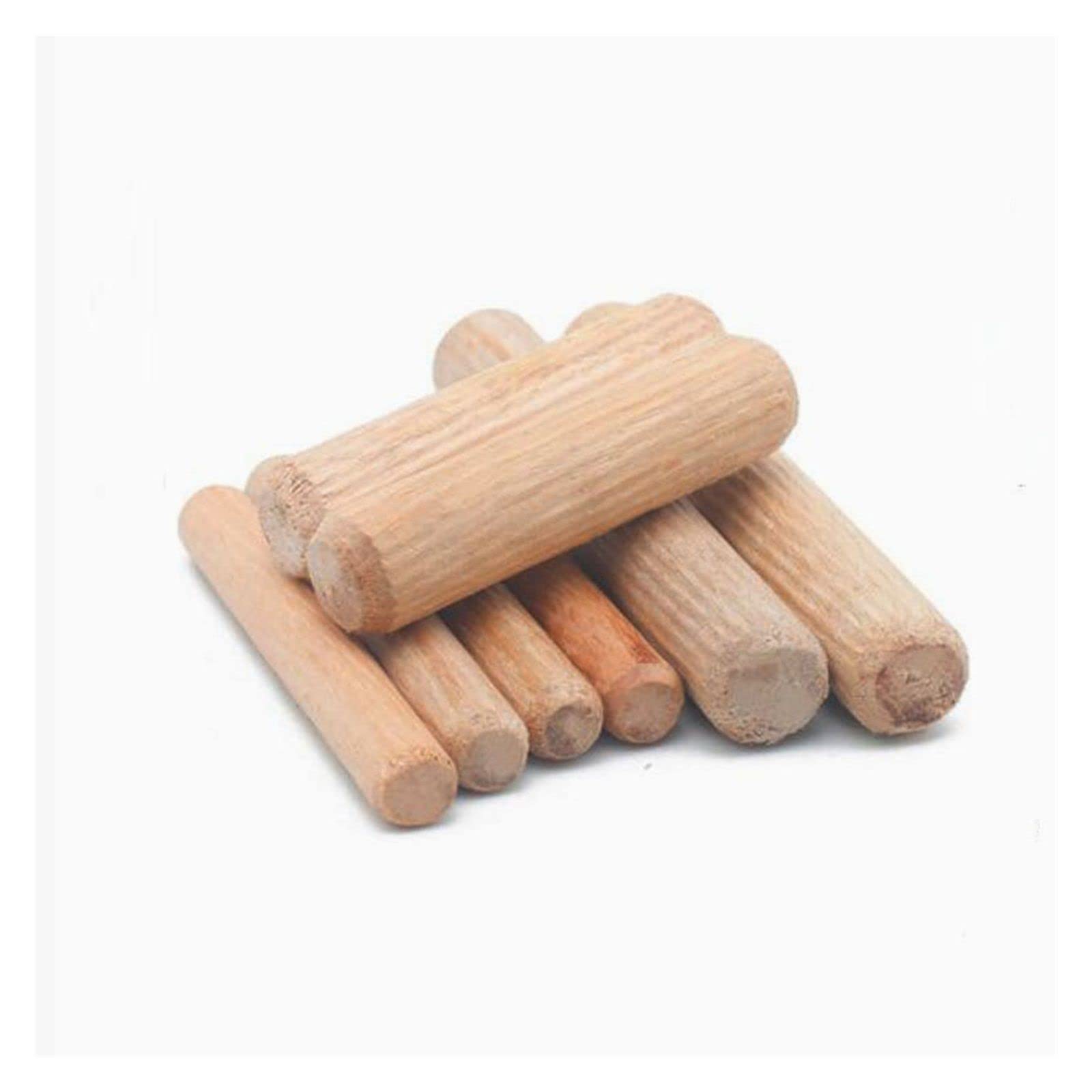 M6/M8/M10*L mm Holzdübel for Schubladen, runde geriffelte Stifte, Stangen-Set, Möbelbeschlag, Holzdübel (Size : M10 x 40mm, Color : 500PCS)