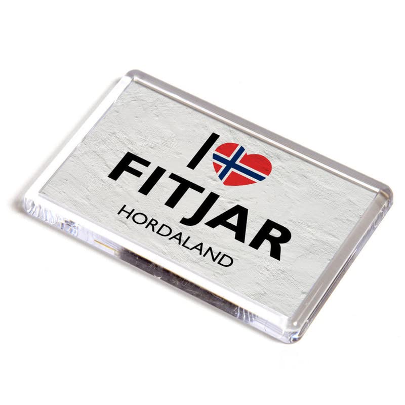 FRIDGE MAGNET - I Love Fitjar, Hordaland - Norway
