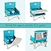 Hiccapop OmniBoost Travel Booster Seat with Tray for Baby | Folding Portable Seat for Dining Table, Camping, Beach, Grandma’s | Tip-Free Design Straps to Kitchen Chairs