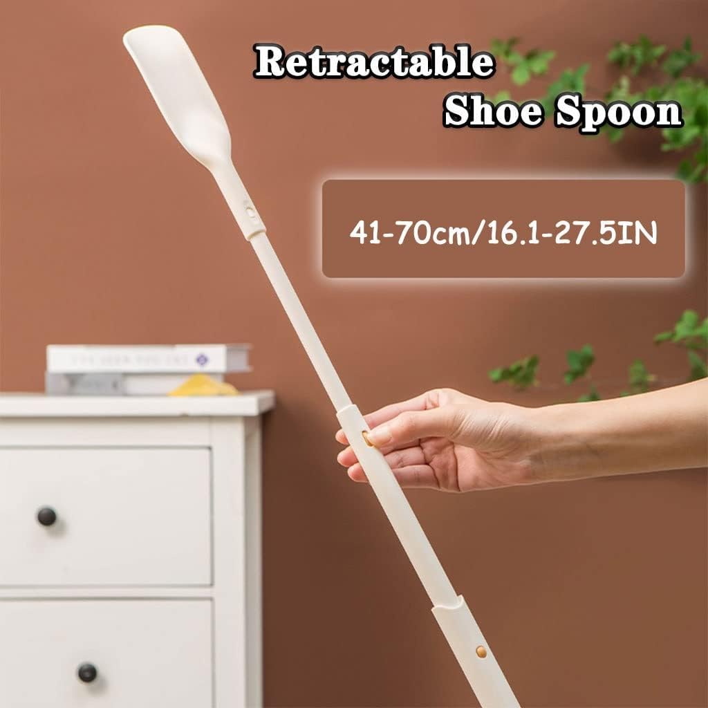 Calzador, Cuerno for Zapatos for Mujer, retráctil y liviano, Cuchara for fácil de Guardar con Lazo for Colgar, ayudante Compacto for Viaje, for zapatería, 41 70 cm * 2