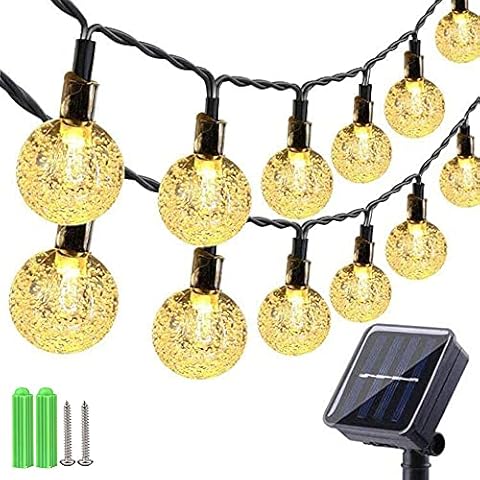 Qedertek Guirnaldas Luces Exterior Solar, 10.85M 60 LED, 8 Modos de Iluminación Cover