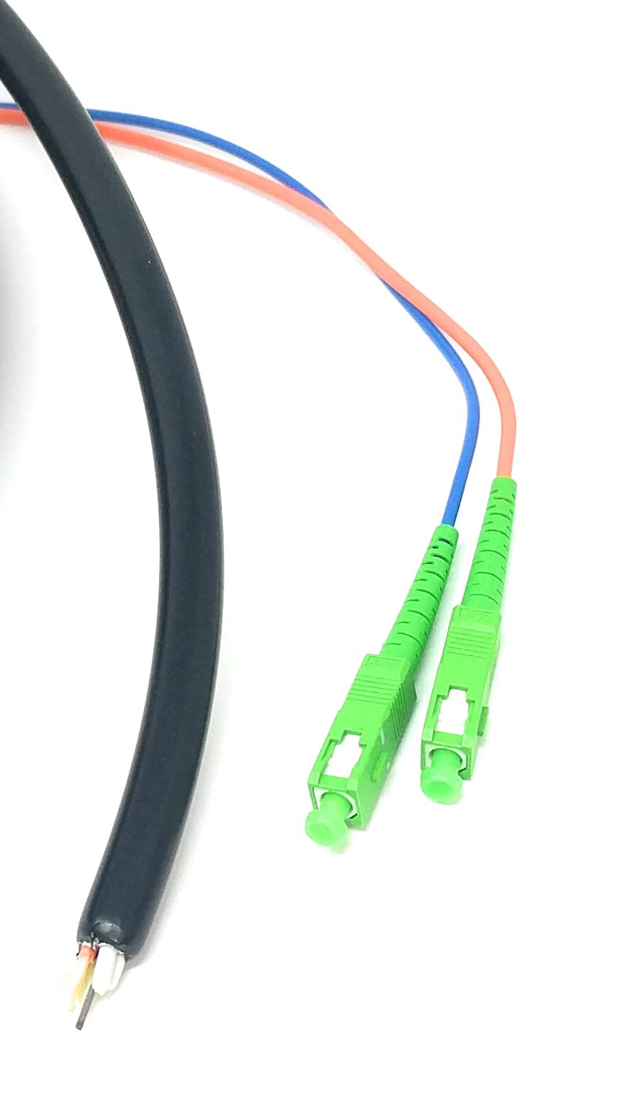 Ultra Spec Cables - SC/APC (2 Strand) Singlemode (9/125) Fibra óptica Impermeable Armored Splice Pigtail Parent