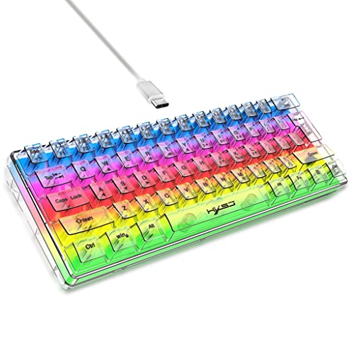 Mini clavier 60 % nomade à coque transparente pour jouer en déplacement
