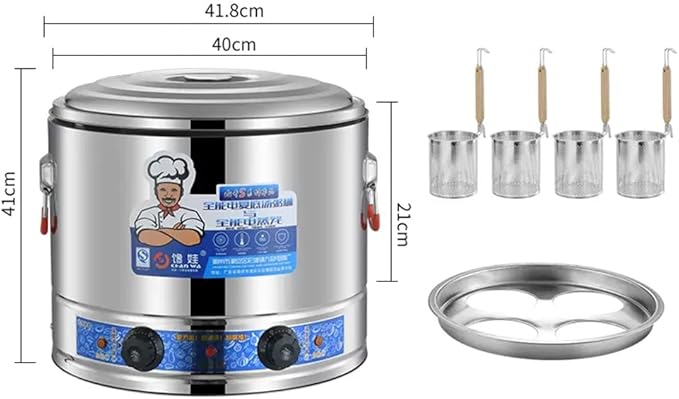 Olla Eléctrica de Acero Inoxidable 40cm, 3750W, para Fideos y Sopas miniatura 2