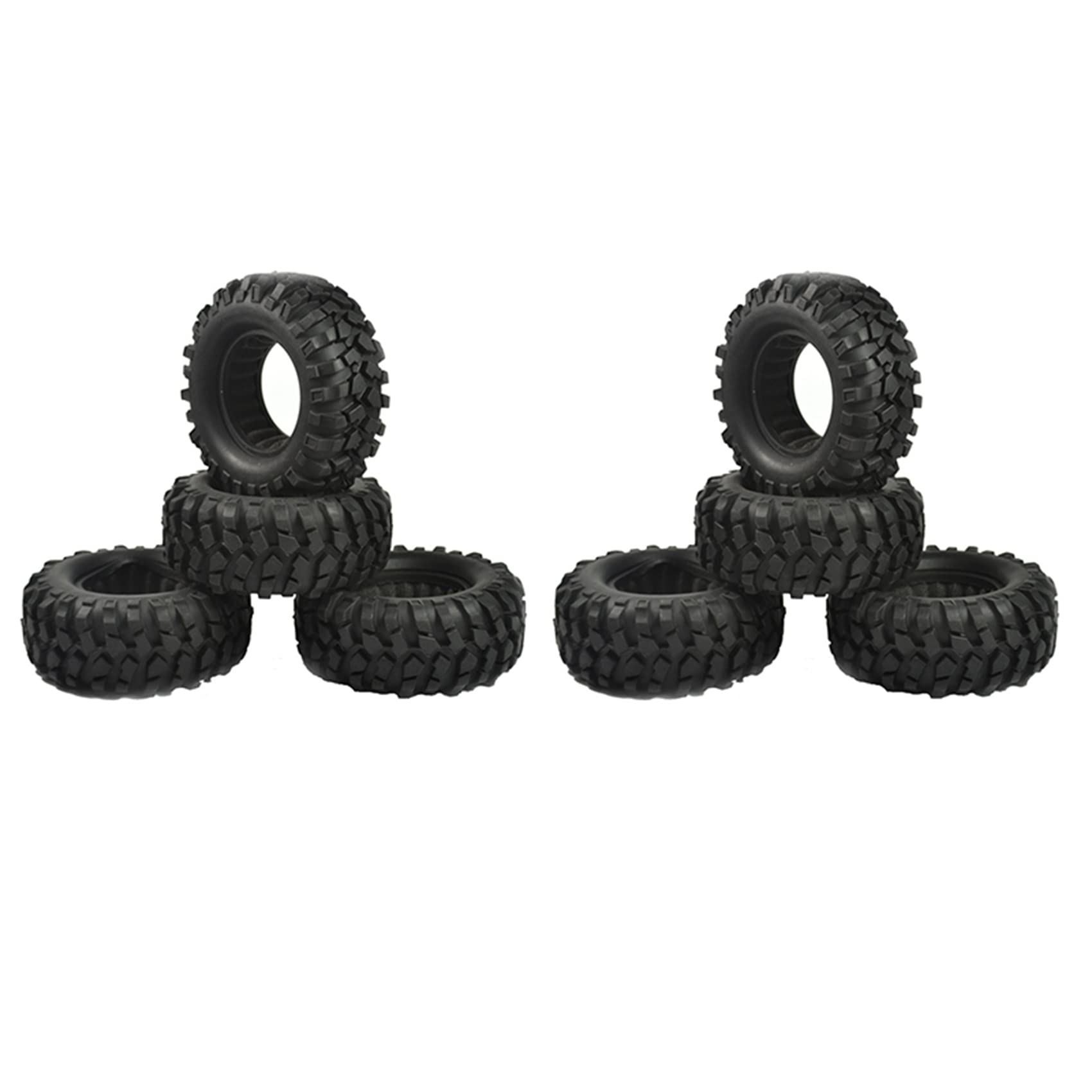 TsoLay 8 piezas Serie 1.9 pulgadas Neumático de goma 1.9 Neumáticos de rueda 96X40MM para 1/10 RC Crawler TRX4 SCX10 III AXI03007 90046