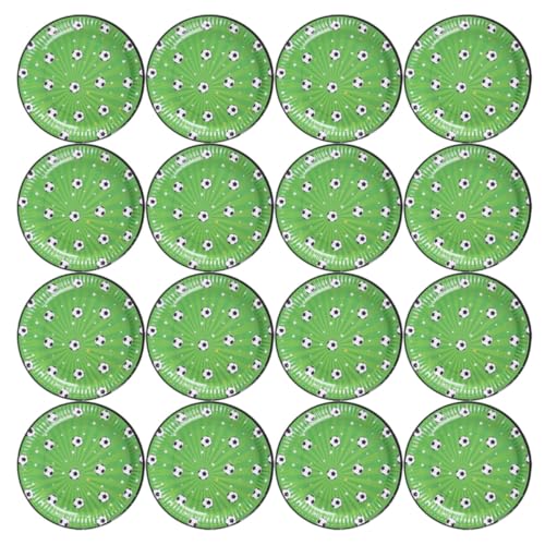 TOKIDNY 16 Platos de Papel Ecológicos Diseño de Fútbol para Fiestas Infantiles y Multifuncionales, Ideales para Decoración Temática Color Aleatorio y Cumpleaños