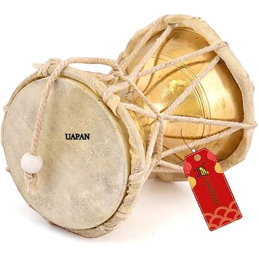 Brass Damru Musical Instrument 4inch