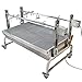 Beeketal 'BSG150-D' Profi Doppel Spanferkelgrill mit 2 Spießen, mobiler Spießgrill mit 2 Grillmotoren und höhenverstellbaren Drehspießen, Edelstahl Konstruktion mit 4 bremsbaren 360° Grad Rollen