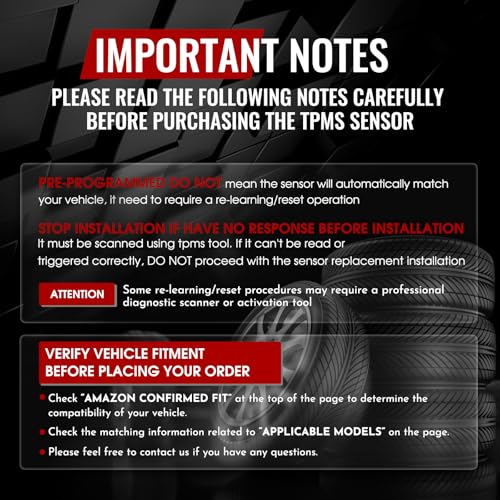 GM Tire Pressure Monitoring System Sensor fit for Chevy Silverado Tahoe Suburban Colorado GMC Sierra, 315Mhz TPMS Sensor Replaces 15114379 15122618 4 Pack - 4 Replaceable Valve Stems - Image 4