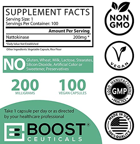 Boostceuticals Cardiovascular Bundle 1 Co Q10 200Mg Nattokinase 4000 Fu Berberine Gluten Free Vegan No Stearates No Additives Pure Non-Gmo Cardiovascular Bundle (3 Bottles) #TOP5