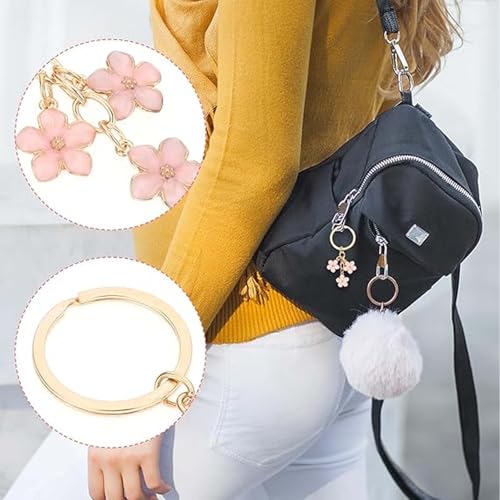 Image of 6 PCS Aesthetic Keychain, Cute Butterfly Bag Charms for Girls, Alloy Metal Key Chain Set with Six Pieces