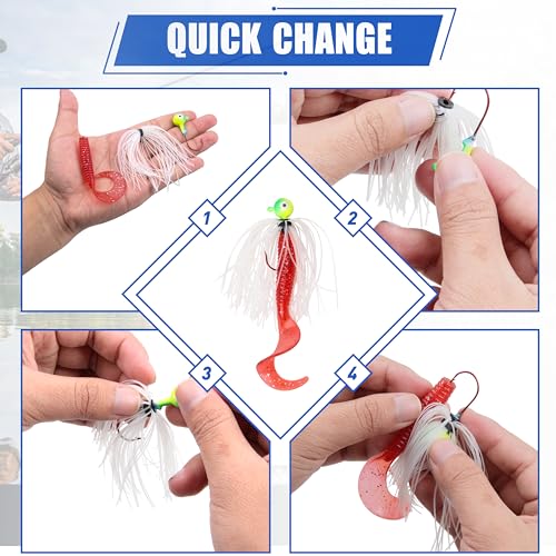 image for AGOOL Silicone Spinnerbait Skirts Replacement DIY Fishing Jig Lures 50