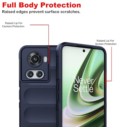 Image of Back Cover for OnePlus 10R 5G | Full Camera Protection | Liquid Silicon Case | Flexible Bumper Case for OnePlus 10R 5G (Dark Blue)