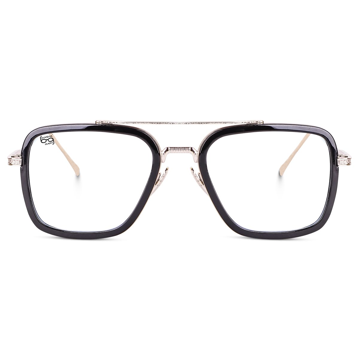 mashamart UV Protection | blue light block glasses for computer | anti Glare | Iron man | Tony stark | Spectacle frame for Men & Women | Metal frame with clear glass-picture-41