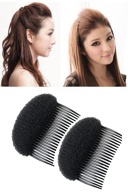 Confidence Puff Maker Comb Clip/Sponge Bump Donut For Girls And Women Invisible Sponge Fluffy Bump Up Puff Foam Pad (2 Pcs)