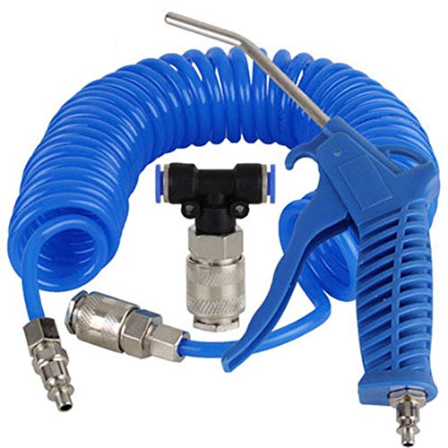 Sunxenze Air Duster Blow Gun with 5 Meter Long Coil PU Air Hose,Air