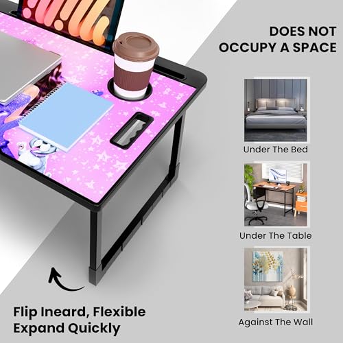 Image of NILKAR Study Table Bed Table Premium Laptop Table /Foldable and Portable Wooden /Writing Desk for Office /Home /School (CTD BB)
