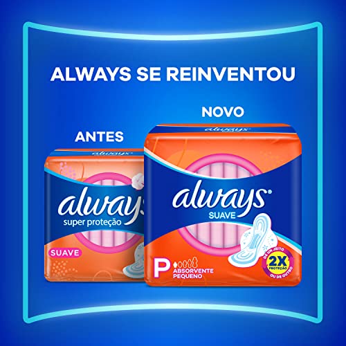 Always Absorvente Super Proteção Suave Com Abas 32 Unidades