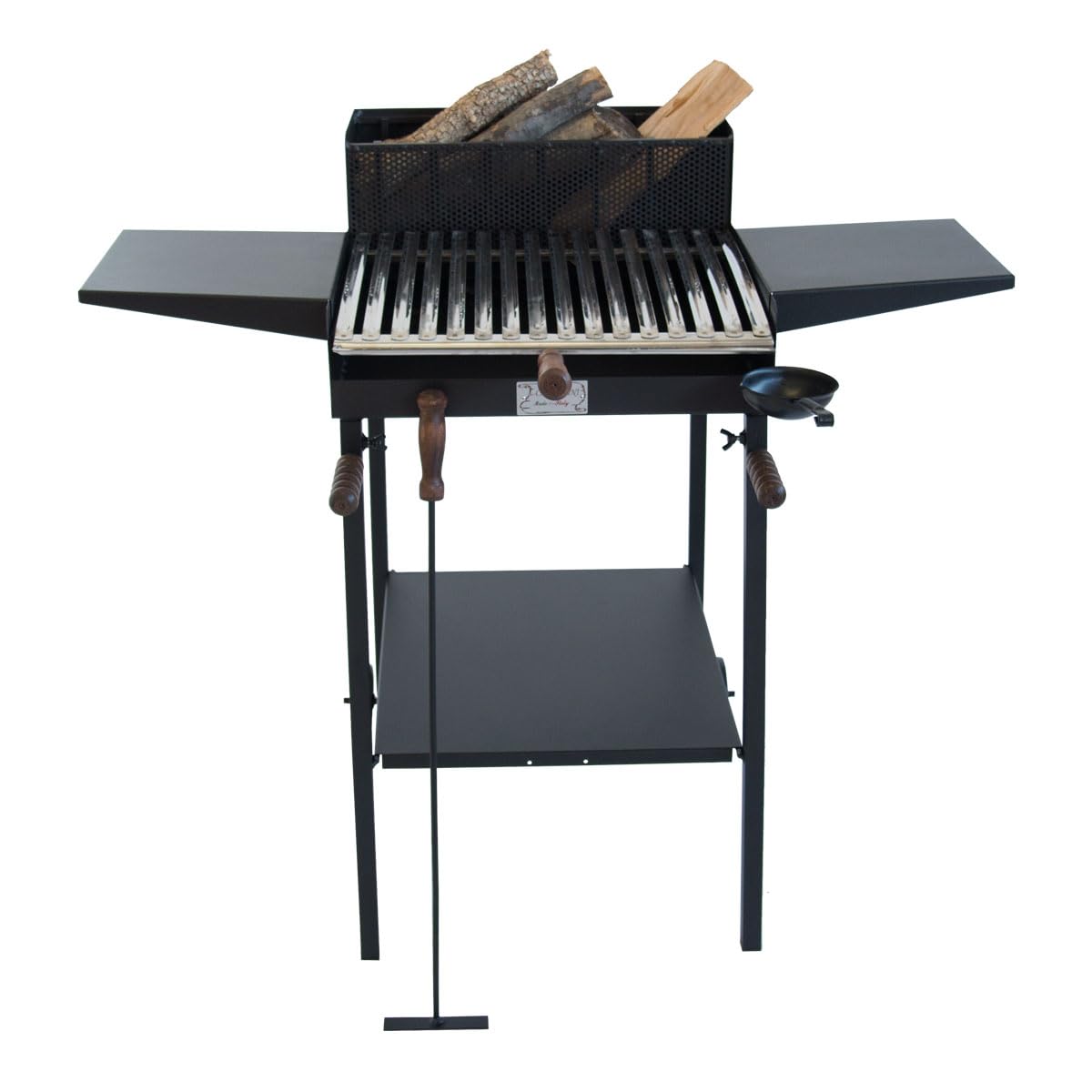 BA48-BARBECUE BELVEDERE CON ALETTE A LEGNA E CARBONE-CRUCCOLINI