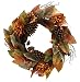 Admired By Nature GFW7014-Natural 24" Faux Magnolia Leaf Vine Pinecones Berry Wreath
