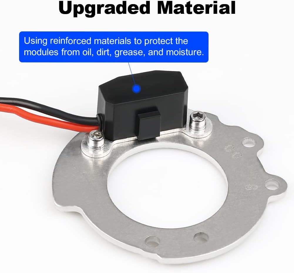 JDMON Electric Ignition Conversion Kit Replacement for 1244A Ignitor Distributor Module Kit Replacement for Ford Tractors 2N 9N 8N 500-800 Series V4 4 Cylinder(Side Mount Distributor & 12V Only)