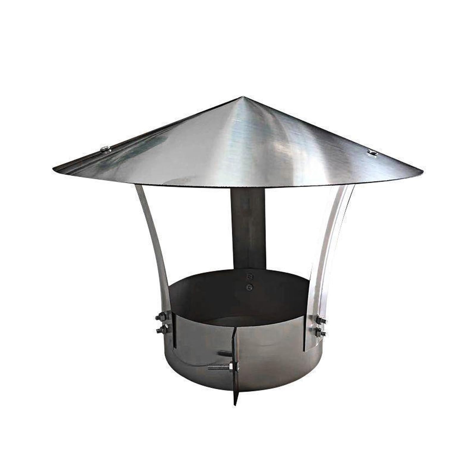 Comignolo Antivento,Cappello Scarico fumi,Rotondo Tappi di Camino,Cappucci di sfiato,Copertura per Camino Esterno Tubo della Stufa,Materiali Spessi e Maggiore Durata(250mm/9.84in)