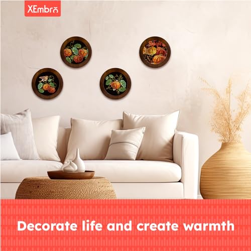 Image of XEmbro 8 Inch Wood Embroidery Hoop Frame for Hanging Sewing Ornaments, Decorative Round Embroidery Frame for Display Finished Embroidery & Cross Stitch Arts