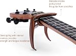 Personnalisé Nom personnalisé Guitar Capo Custom Wood Alliage Capo pour guitare acoustique réglable Capo adapté pour guitare basse, guitare électrique et Ukulele Cadeaux de musique d'anniversaire (style 1 - C'est bon.