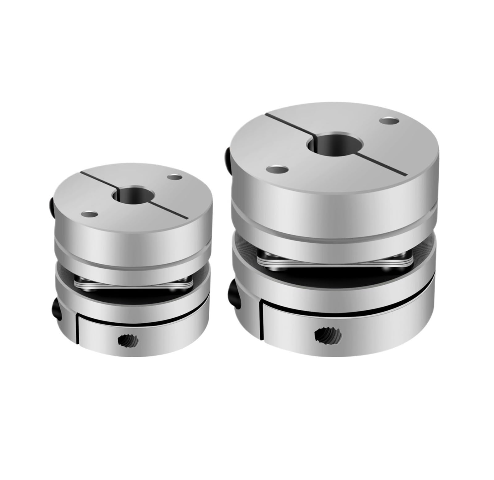 Accoppiamento a membrana 1 PC Giunto elastico a diaframma singolo in lega di alluminio con vite a sfere, servomotore passo-passo, encoder, computer(45X45)