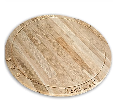 Plateau de pizza géant en bois d'oak le cadeau idéal pour crémaillère et épicuriens