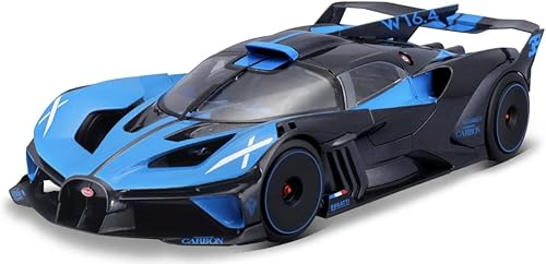 Bburago - Modelo a escala 1/18 compatible con Bugatti Bolide W16 8.0 2020 - Coche deportivo a escala de fundición a presión, modelo réplica en