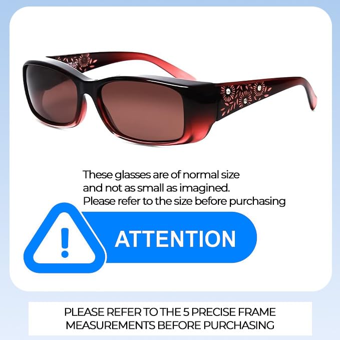 Calabria WOMEN Medium Fitover Sunglasses-Wear Over Rx Eyeglasses/Reading Glasses2