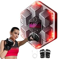 CRECAD Music Boxing Machine für Erwachsene - 16 Geschwindigkeits und 14 Modi Bluetooth Elektronische Musical Boxmaschine mit Boxhandschuhen - LED Licht Musik Boxing Maschine mit Zählmodus