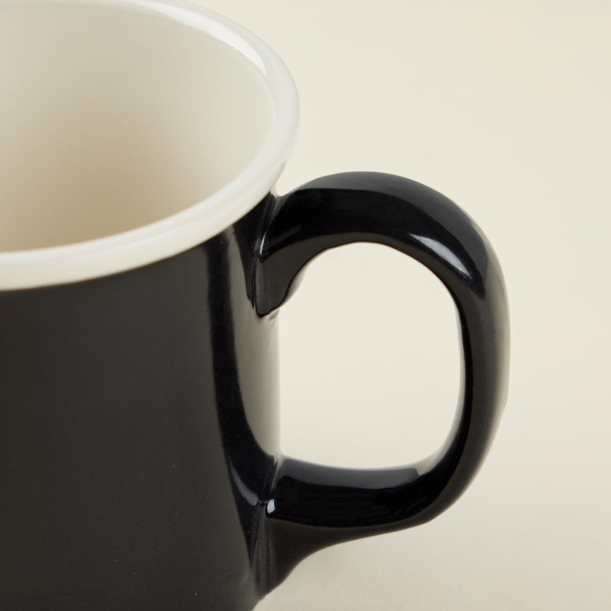 Aryıldız Patara Siyah Porselen Mug Bıg Kupa
