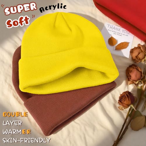 Image of ZOORON Toddler Beanie Boys Girls Beanies Kids Winter Hats Children Knit Cap | Soft Ski Hat, Cozy Core Yarn, Double Layer Warmth, Elastic Zero-Pressure Fit, Warm Kids Hats, School, Daycare, Gifts