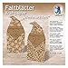 Produktbild Ursus 38035599 Faltblätter Weihnachten, 100 Blatt Kraftpapier 80 g/qm 15 x 15 cm, in 10 verschiedenen Designs, Vorderseite mit Motiv, Rückseite unbedruckt, inklusive Faltanleitung, braun