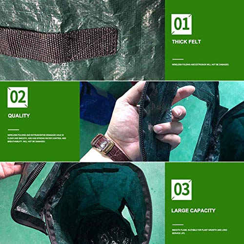 Runtodo Collapsible Compost Bin,Yard Waste Bag, Reusable Heavy Duty Garden Leaf Waste Bag Yard Compost Bin Composting… - Image 6