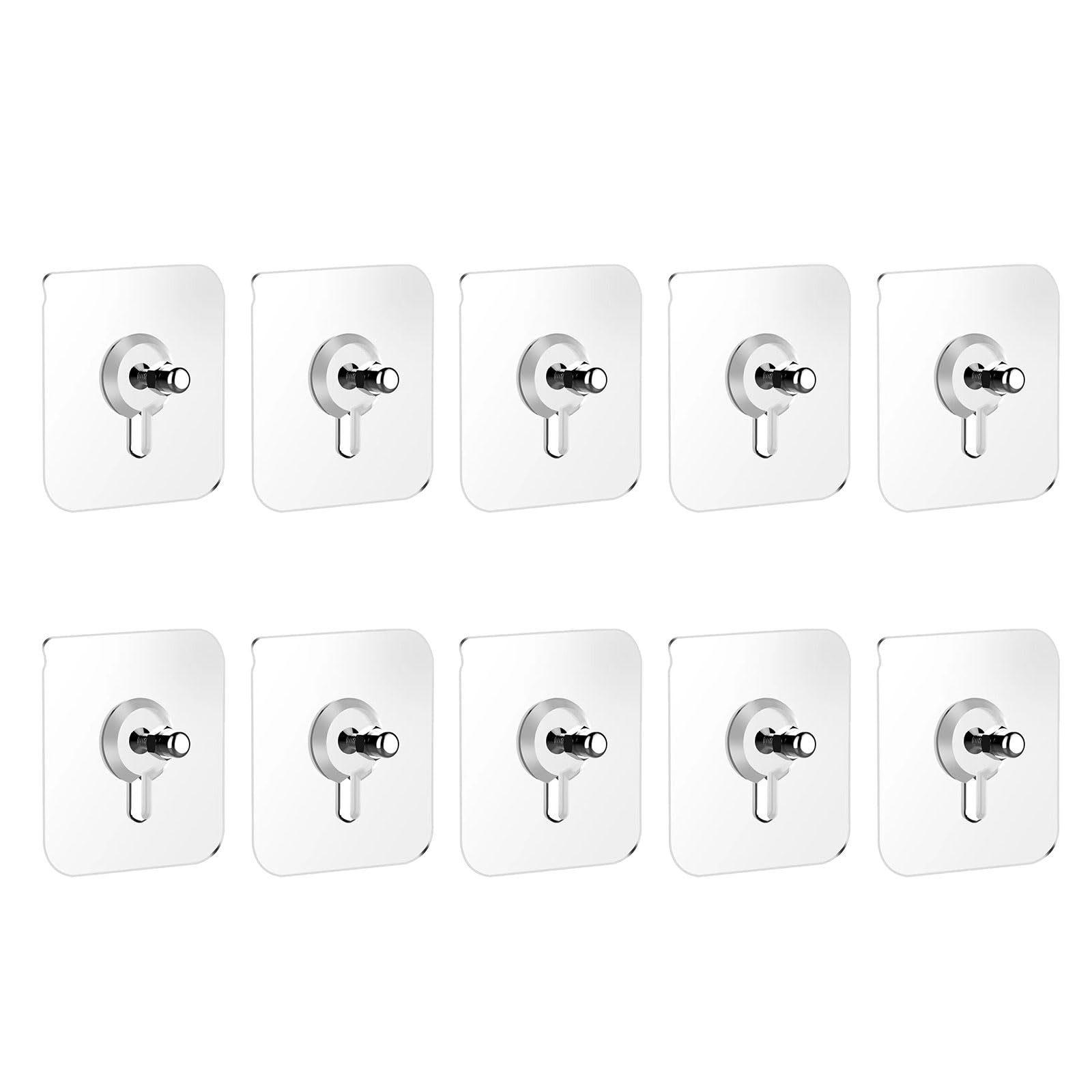 SHYYOULQE 10Pcs Heavy Duty Adhesive Stickers Storage Hook Removable Wall Hooks Sticky Hanger for Photo Frames and Shelves None Traces Poster Photo Frame Clock Hangers