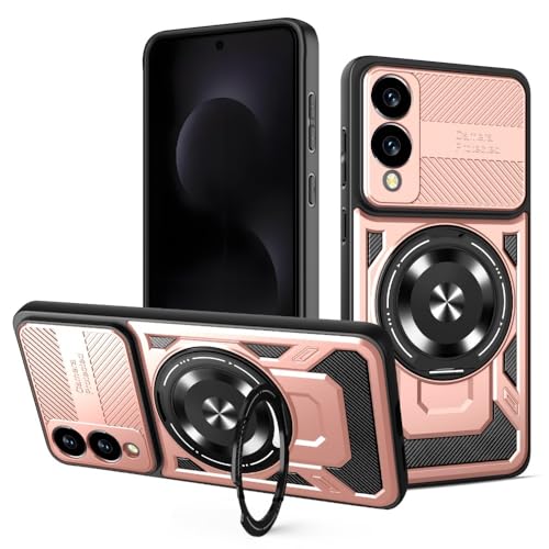 Coque Samsung S26 Plus antichoc rigide silicone or rose durable