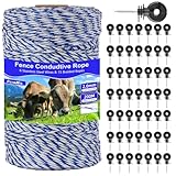 【Applications Variées】 Parfaite pour le contrôle du bétail (chevaux, bovins, chèvres, moutons) et pour les clôtures portables temporaires. Idéale également pour protéger potagers, jardins, vergers et cultures de la faune sauvage et délimiter les zones de pâturage tournant.