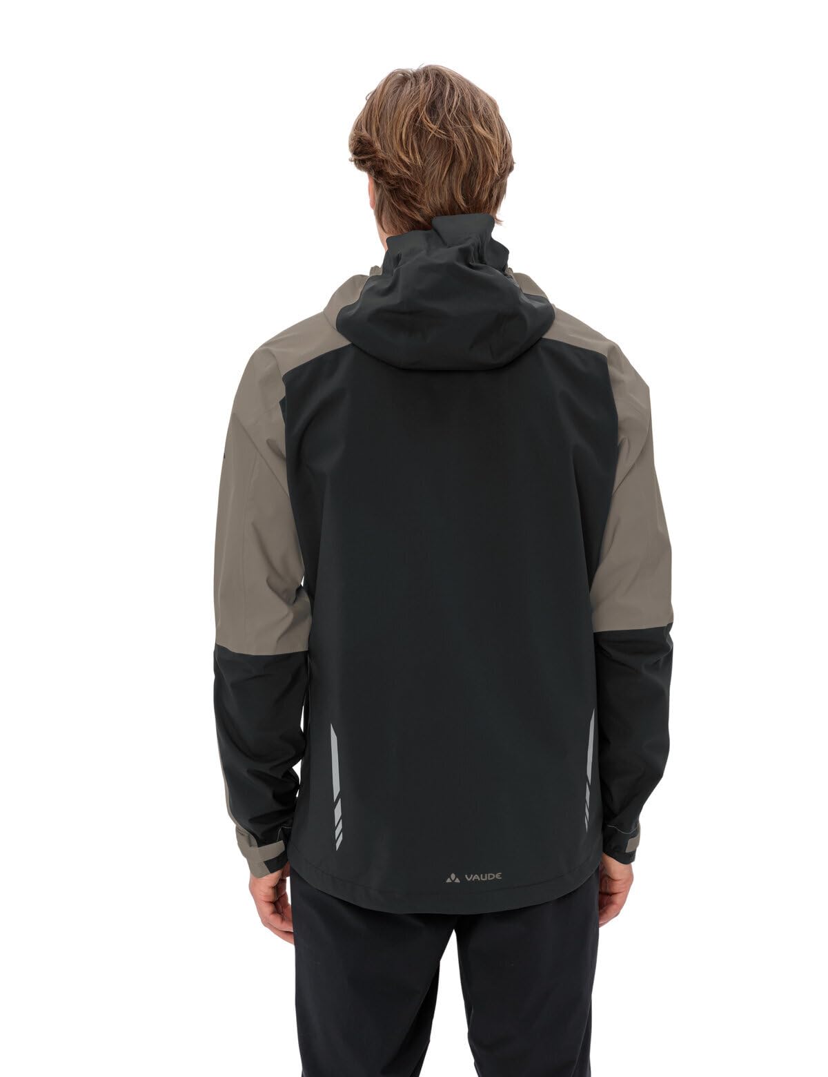 VAUDE Męska kurtka przeciwdeszczowa Moab Rain Jacket – wodoszczelna kurtka MTB, 2,5-warstwowa membrana, wentylacja pod pachami, zwijany kaptur, materiał z recyklingu – Made in Germany