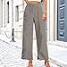 GOHRSHA Linen Pants Women Fashion Clothing Linen Pants Women Wide Leg Long Flowy Wide Leg Palazzo Pants with Pockets Casual Drawstring Elastic Waist Trousers