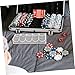 BESTonZON 5 Compartment Poker Chip Holder -to-Carry and Organize Plastic Chip Storage Supplies