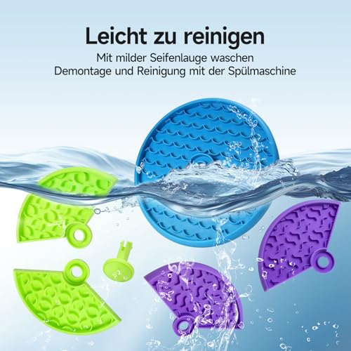 Anti Schling Napf Hund 3 Stufen - Slow Feeder gegen Schlingen & Blähungen, Rutschfester Interaktiver Hundefutterspender, Mittlere & Große Hunde, Hunde Puzzle Feeder(BPA-frei)