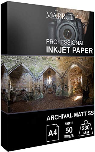 Marrutt 230gsm Archival Matt Single Sided Inkjet Photo Paper (A4-50 Sheets)
