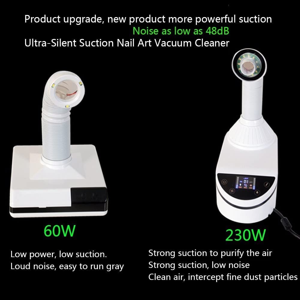 Colector De Polvo De Alta Potencia Dental De 230 W, Aspiradora De Manicura De Velocidad Ajustable con Luz, Aspiradora Multifunción De Bajo Ruido, Equipo De Laboratorio Dental