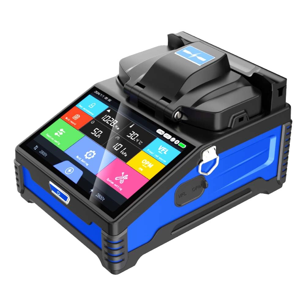 Elfcam – Soldador de fibra óptica K7 Pro, fibra Fusion Splicer, tipo alineación – Corazón de corazón, con enfoque automático de seis motores y kit de herramientas, para FTTH & FTTx