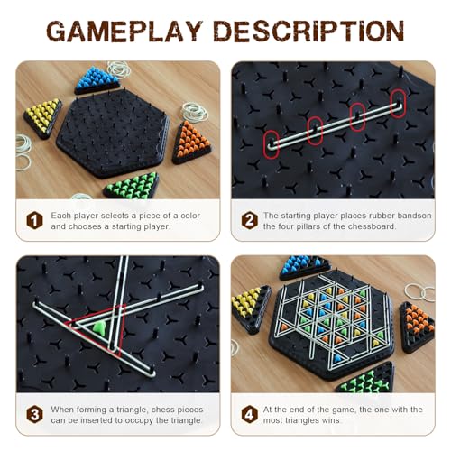 Chain Triangle Chess Game para 2 Jugadores miniatura 5